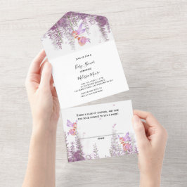 Invitación temática de hada mágica todo en uno