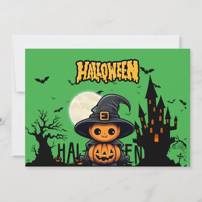 Invitación temática de Halloween (Anverso)