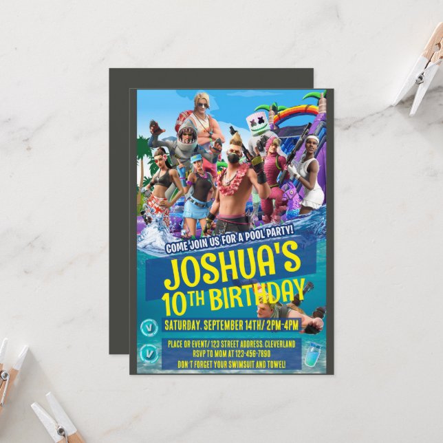 Invitación temática de juego (Anverso/Reverso In Situ)