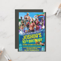 Invitación temática de juego