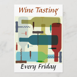 Invitación temática de la botella de vino