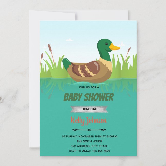 Invitación temática de la ducha de cumpleaños Mall (Anverso)