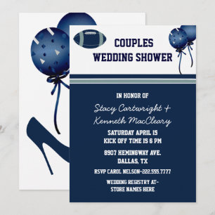 Invitación temática de la ducha de la boda del