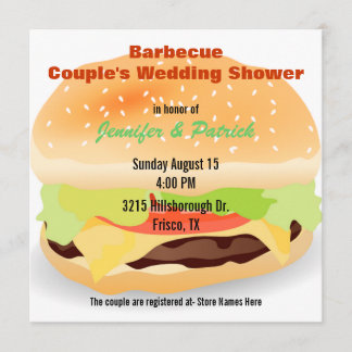 Invitación temática de la ducha de la boda del par