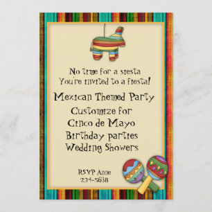Invitación temática de la fiesta mexicana
