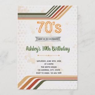 Invitación temática de los 70 años