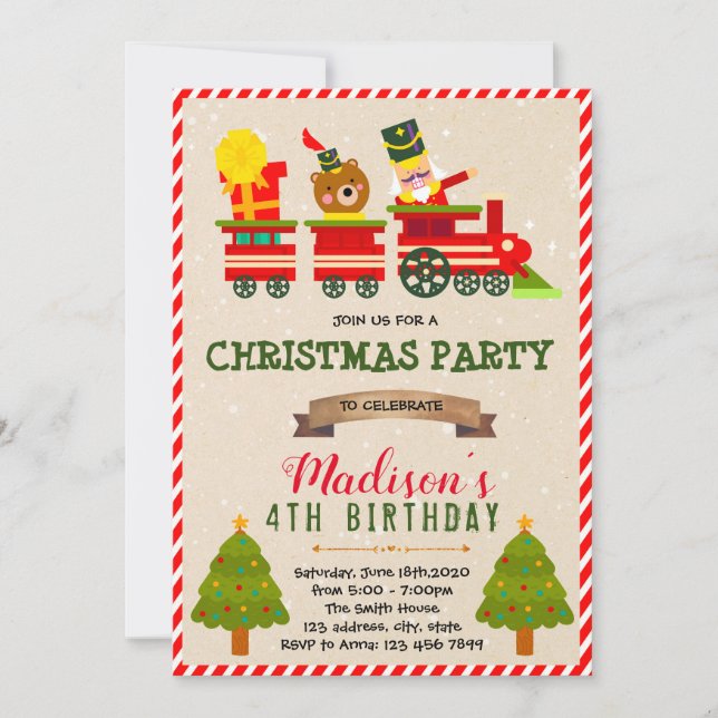 Invitación temática de los Navidades (Anverso)