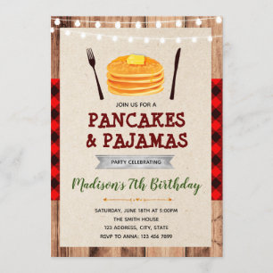 Invitación temática de Lumberjack pancake