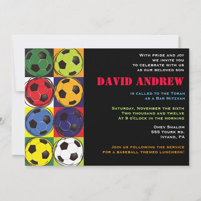 Invitación temática de Mitzvah del palo de la (Anverso)