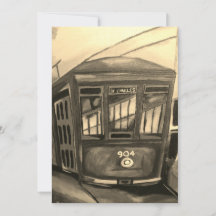 Invitación temática de New Orleans Streetcar