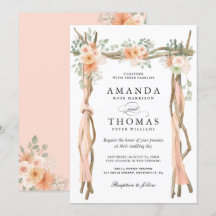 Invitación temática de Rubor Moda Floral Boda Arch