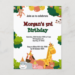 invitación temática de vida silvestre 