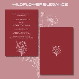 Invitación temática de Wildflower Elegance Boda