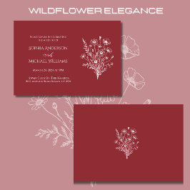 Invitación temática de Wildflower Elegance Boda