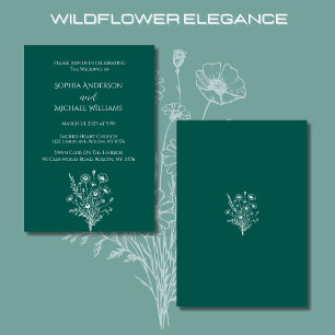 Invitación temática de Wildflower Elegance Boda