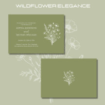 Invitación temática de Wildflower Elegance Boda