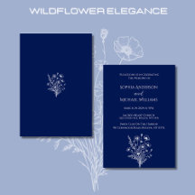 Invitación temática de Wildflower Elegance Boda