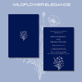 Invitación temática de Wildflower Elegance Boda