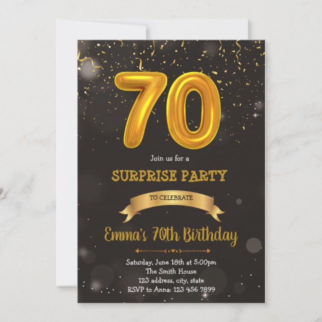 Invitación temática del 70 aniversario (Anverso)