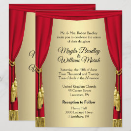 Invitación temática del Boda del teatro