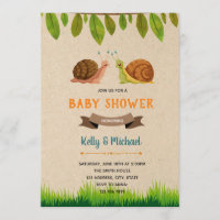 Invitación temática del fiesta de caracoles