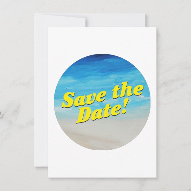 Invitación temática del fiesta de la playa (Anverso)