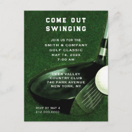 Invitación temática del golf