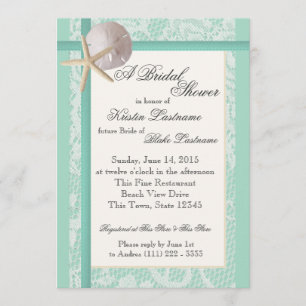 Invitación Temática del océano Espuma de mar Ducha de la Boda