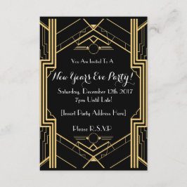 Invitación temática del partido NYE de 1920