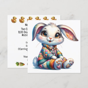 Invitación temática del precioso conejo de Pascua