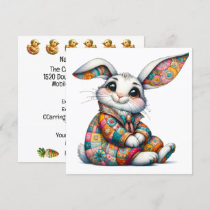 Invitación temática del precioso conejo de Pascua