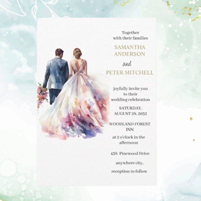 Invitación temática del Rosa rústico Boho Floral b (Invite loved ones to your special day with our Rustic Rose Boho Floral wedding invitations )