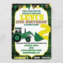 INVITACIÓN TEMÁTICA DEL TRACTOR