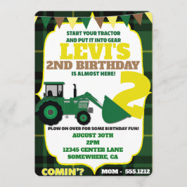 INVITACIÓN TEMÁTICA DEL TRACTOR