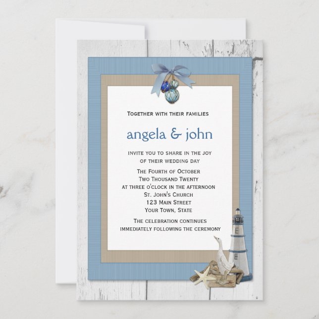 Invitación temática náutica (Anverso)