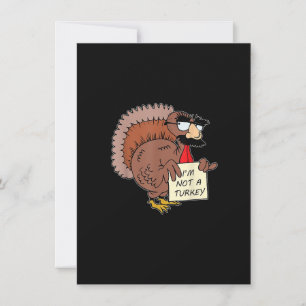 Invitación Temeroso Turquía Disfraz Broma Humor Divertido Día