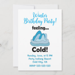 Invitación Témpano de glaciar sintiendo frío cumpleaños de in