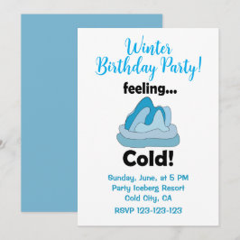 Invitación Témpano de glaciar sintiendo frío cumpleaños de in