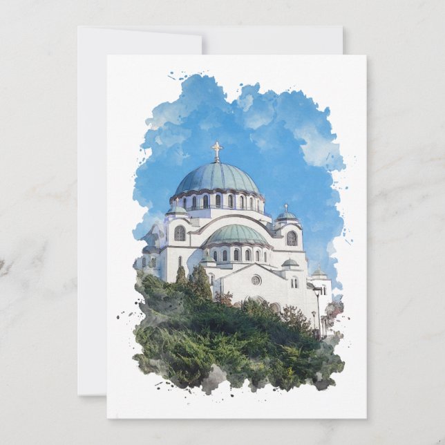 Invitación Templo de San Sava Serbia (Anverso)