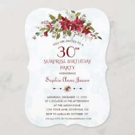 Invitación Temporada de invierno: Sorpresa de Poinsettia Roja