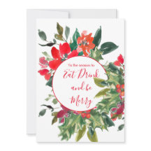 Temporada de navidades Holly Wreath Red