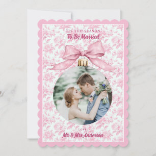 Invitación Temporada de Rosa de cabaña rosada para ser Navida