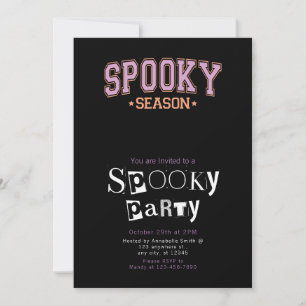 Invitación Temporada Espeluznante Fiesta de Halloween Morado