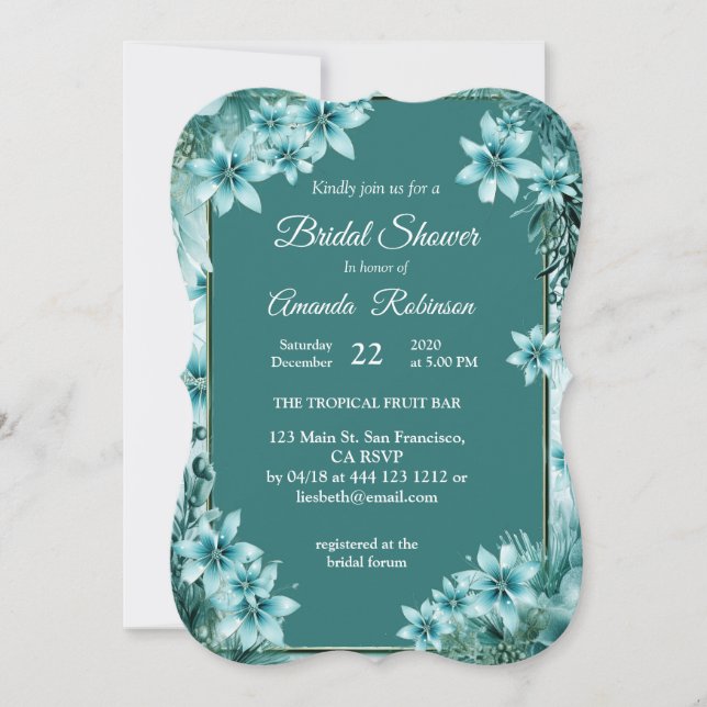 Invitación Temporada festiva única de copos de nieve (Anverso)