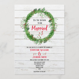 Invitación Temporada para casarse | Boda de invierno de mader