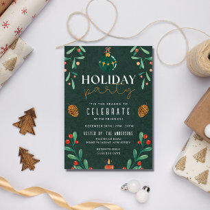 Invitación Temporada Para Celebrar Fiesta De Festividades De 