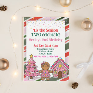 Invitación Temporada Rosa DOS Celebrar, cumpleaños número 2 d