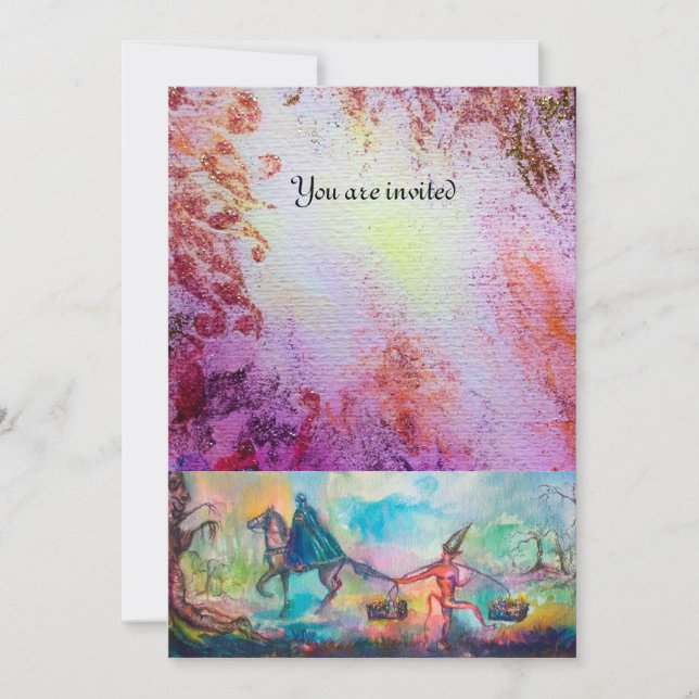 Invitación TEMPTACIÓN Caballero oscuro Devil Treasure Blue Pu (Anverso)