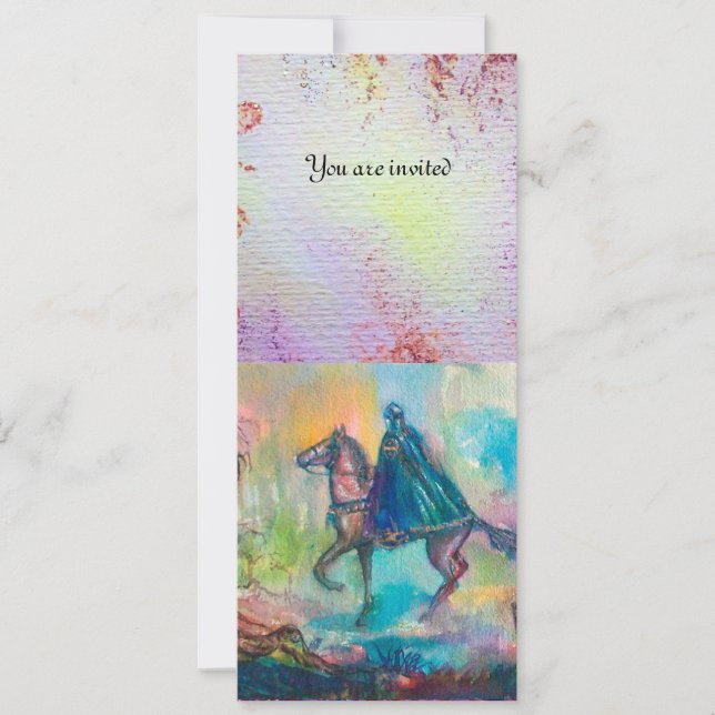 Invitación TEMPTACIÓN Caballero oscuro y tesoro del diablo, a (Anverso)