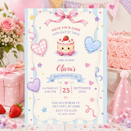 Invitación Ten tu pastel y cómetelo dos cumpleaños 2
